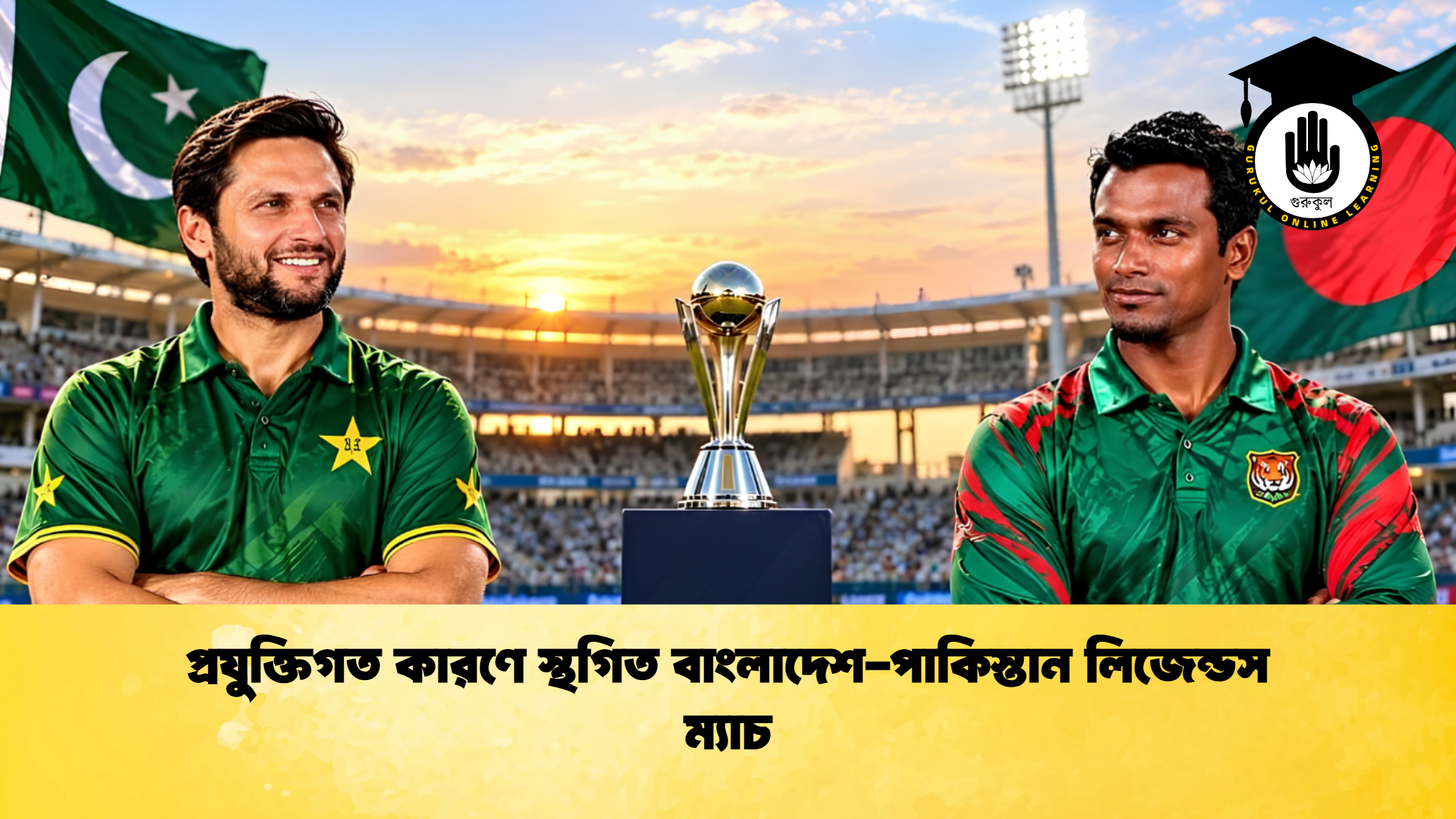 প্রযুক্তিগত কারণে স্থগিত বাংলাদেশ-পাকিস্তান লিজেন্ডস ম্যাচ